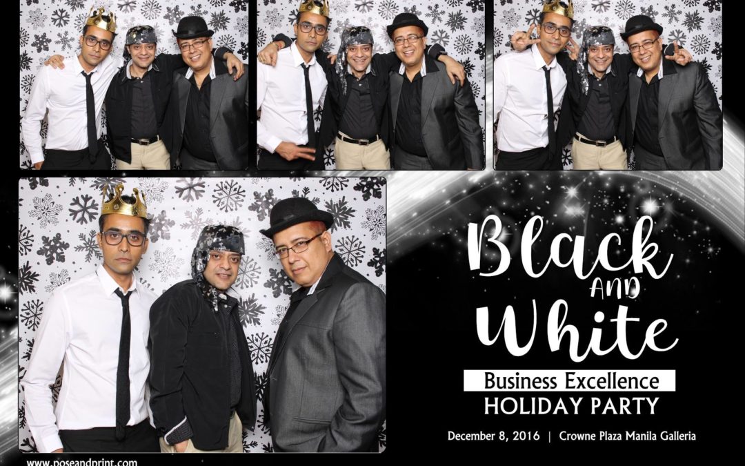 Black and White Holiday Party